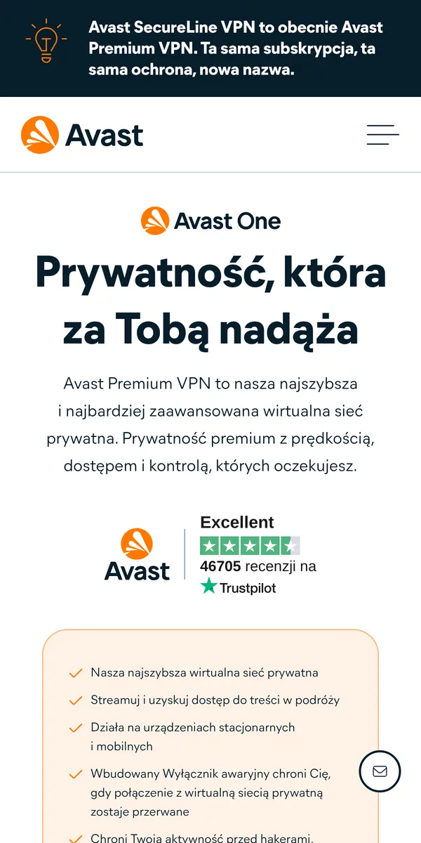 Strona główna Avast Premium VPN w telefonie – w teście: najlepszy VPN w Polsce