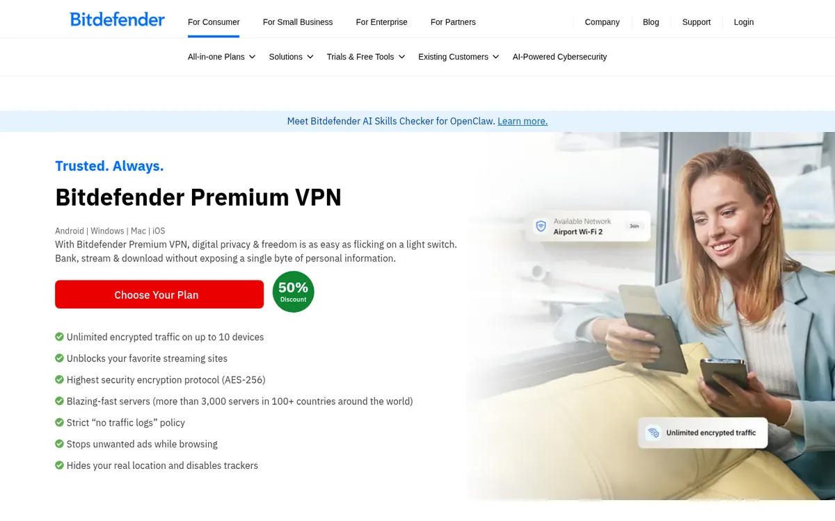 Strona główna Bitdefender VPN na komputerze – w teście: najlepszy VPN w Polsce