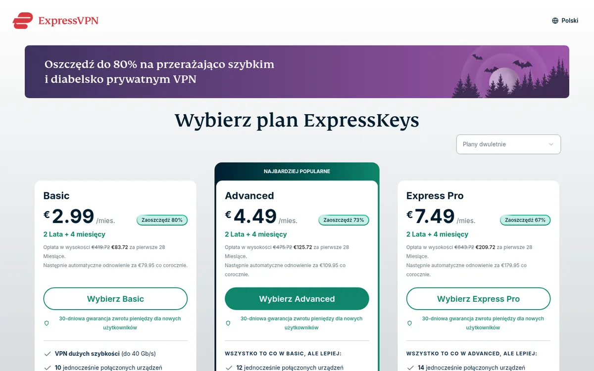 Cennik ExpressVPN – w teście: najlepszy VPN w Polsce