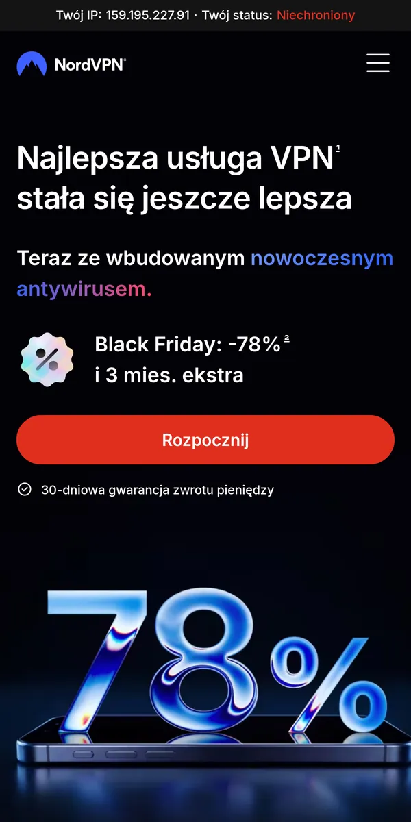 Strona główna NordVPN w telefonie – w teście: najlepszy VPN w Polsce