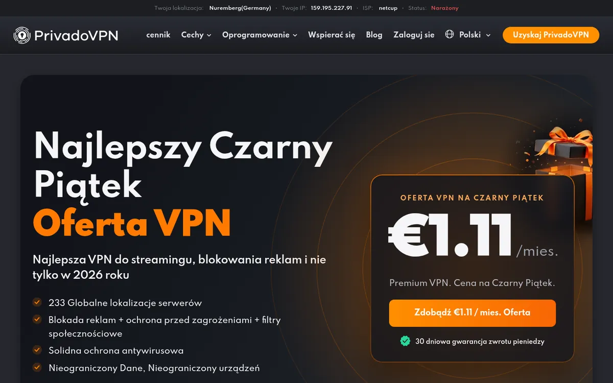 Strona główna PrivadoVPN na komputerze – w teście: najlepszy VPN w Polsce