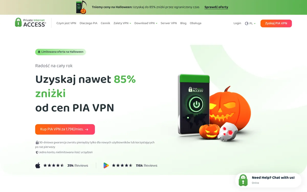 Strona główna Private Internet Access na komputerze – w teście: najlepszy VPN w Polsce