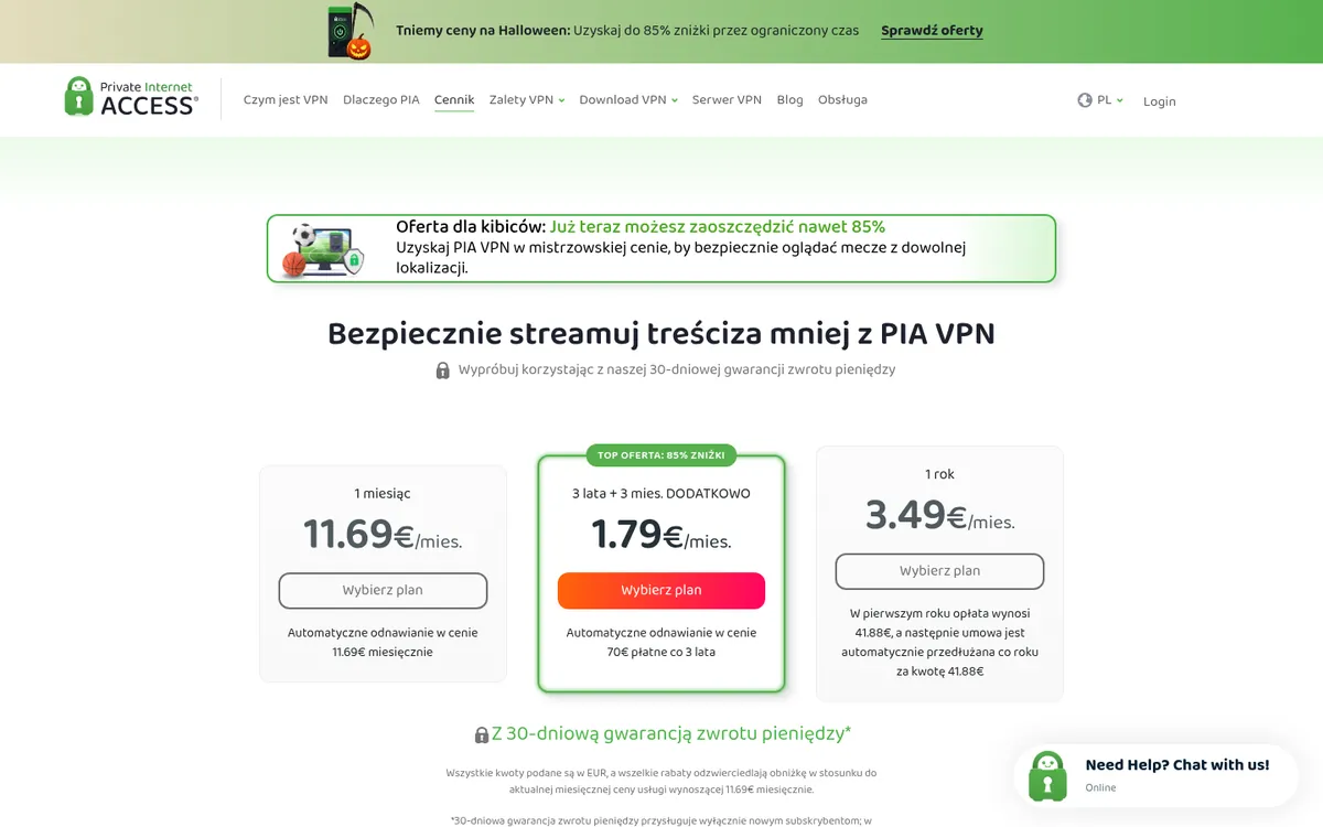 Cennik Private Internet Access – w teście: najlepszy VPN w Polsce